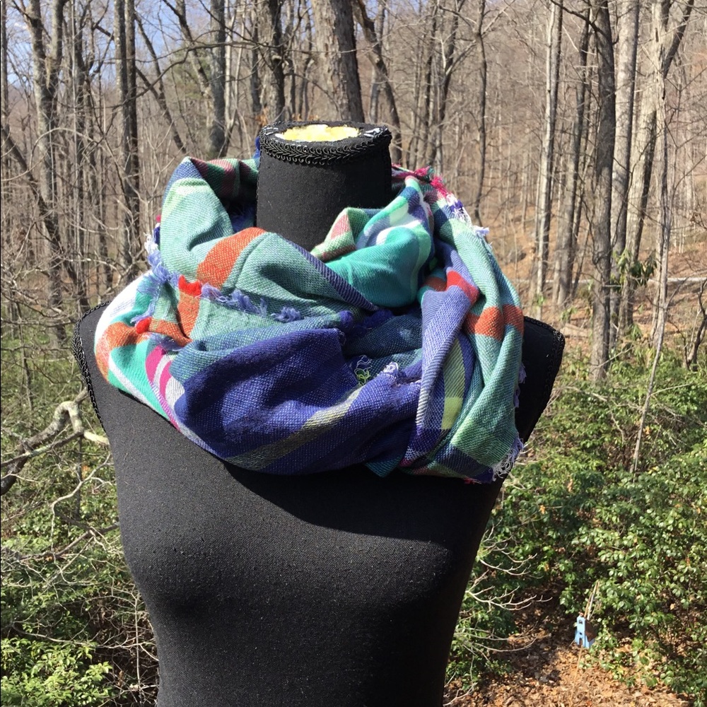Talbots Yarn Dyed Plaid Scarf/Wrap